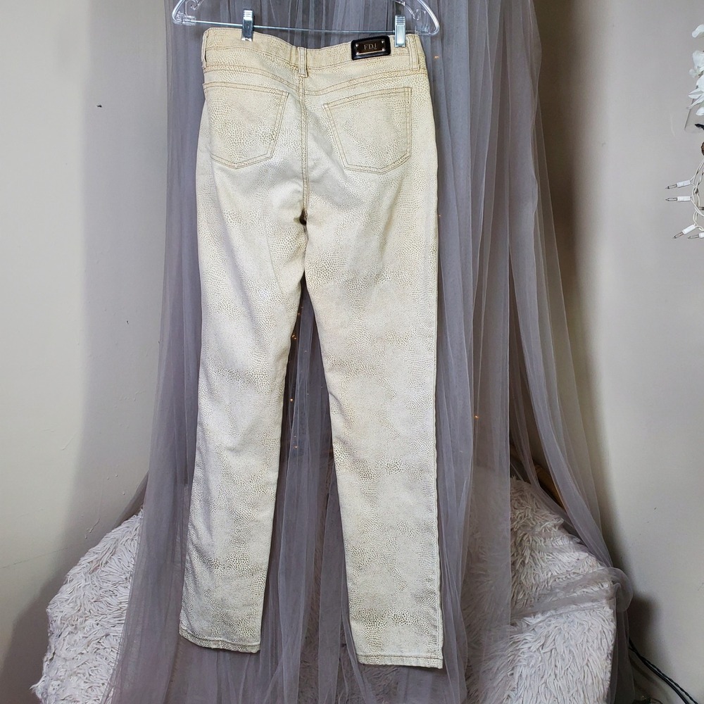 FDJ Snakeskin Print Mob Wife Retro Jeans Rocker Chic Boho Size 4 Pants 31x31.5 - Picture 3 of 7